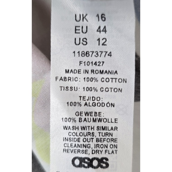 ASOS Edition 100% Cotton Floral Wrap Front Maxi Dress Womens Sz 16 NEW - Picture 9 of 9